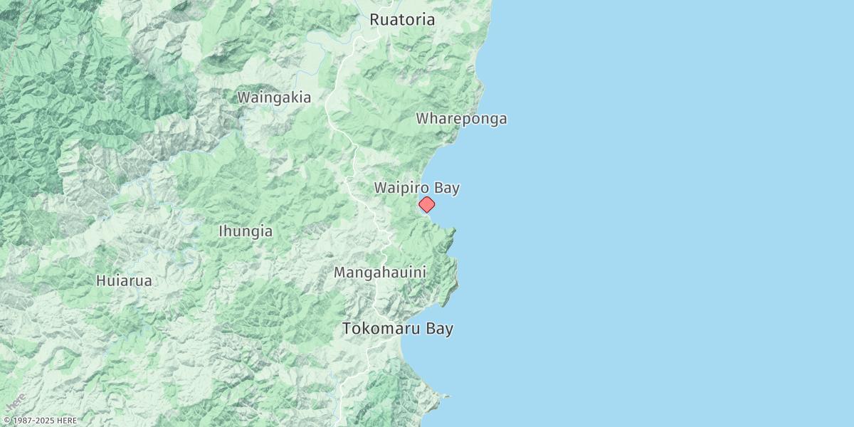 Map of Waipiro Bay