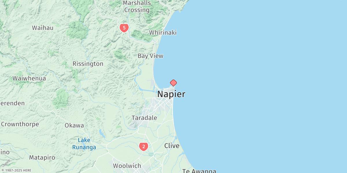 Map of Napier