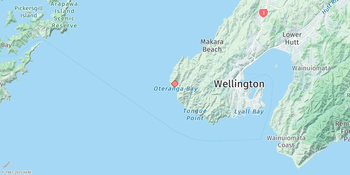 Map of Cape Terawhiti - Oteranga Bay