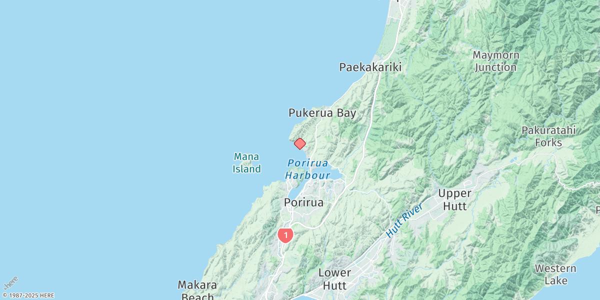 Map of Karehana Bay - Plimmerton Boating Club
