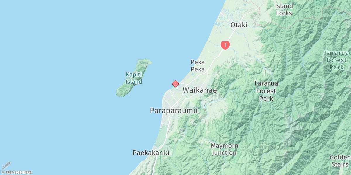 Map of Waikanae River Entrance