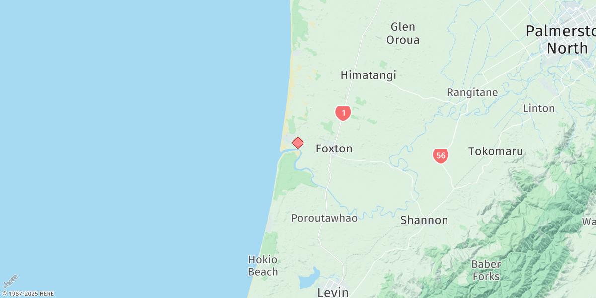 Map of Manawatu River Entrance