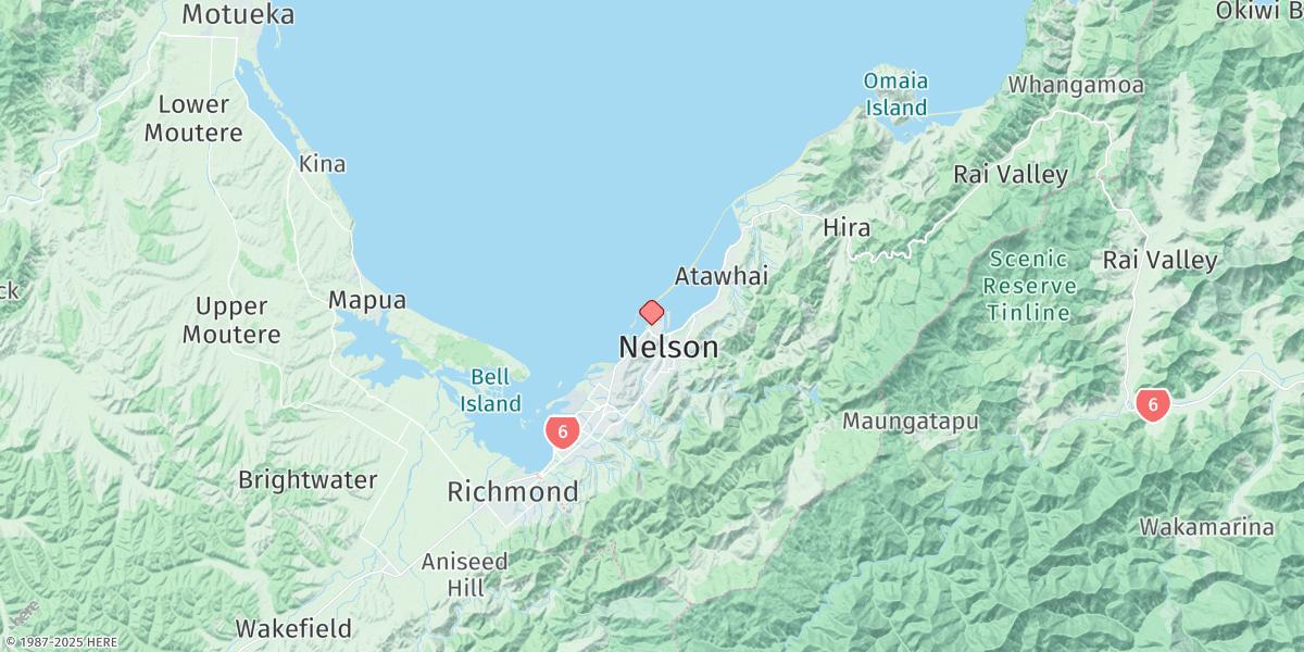 Map of Nelson