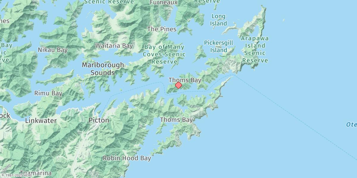Map of Te Iro Bay