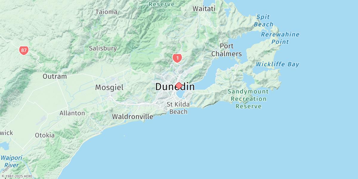 Map of Dunedin