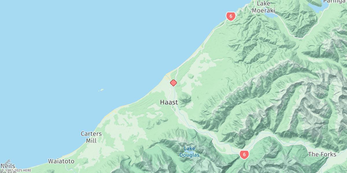 Map of Haast River Entrance