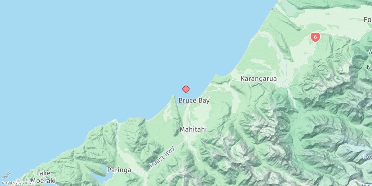 Map of Bruce Bay