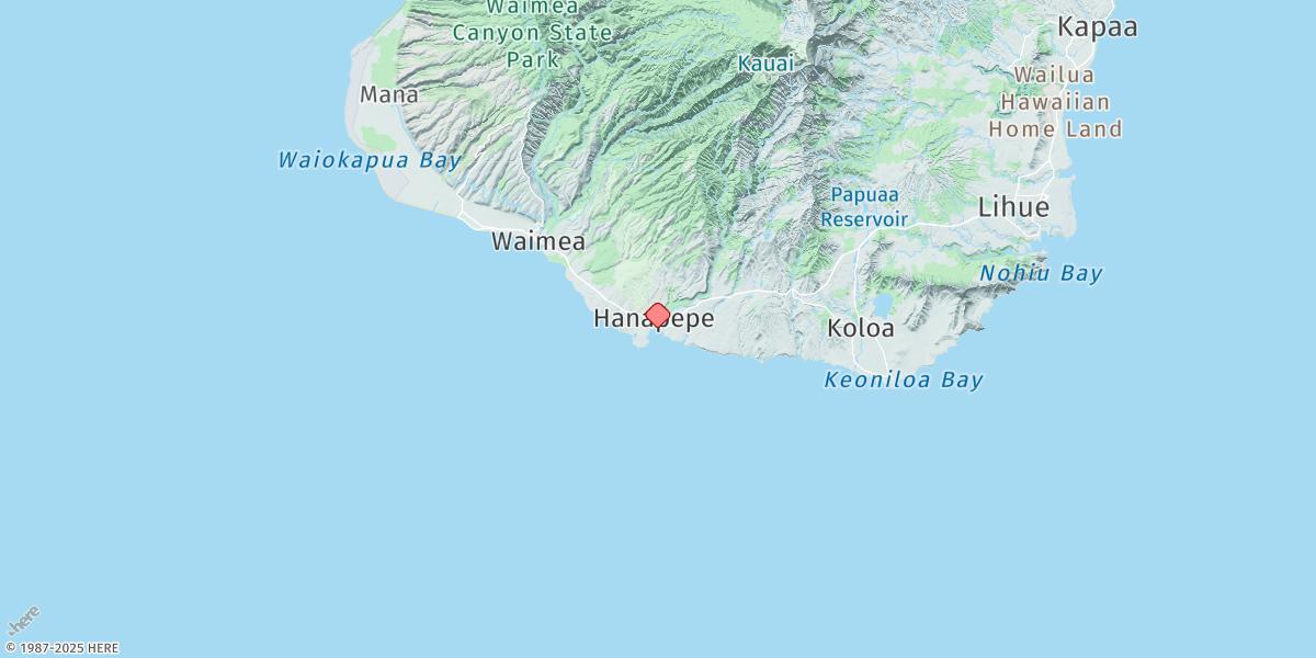 Map of Port Allen, Hanapepe Bay