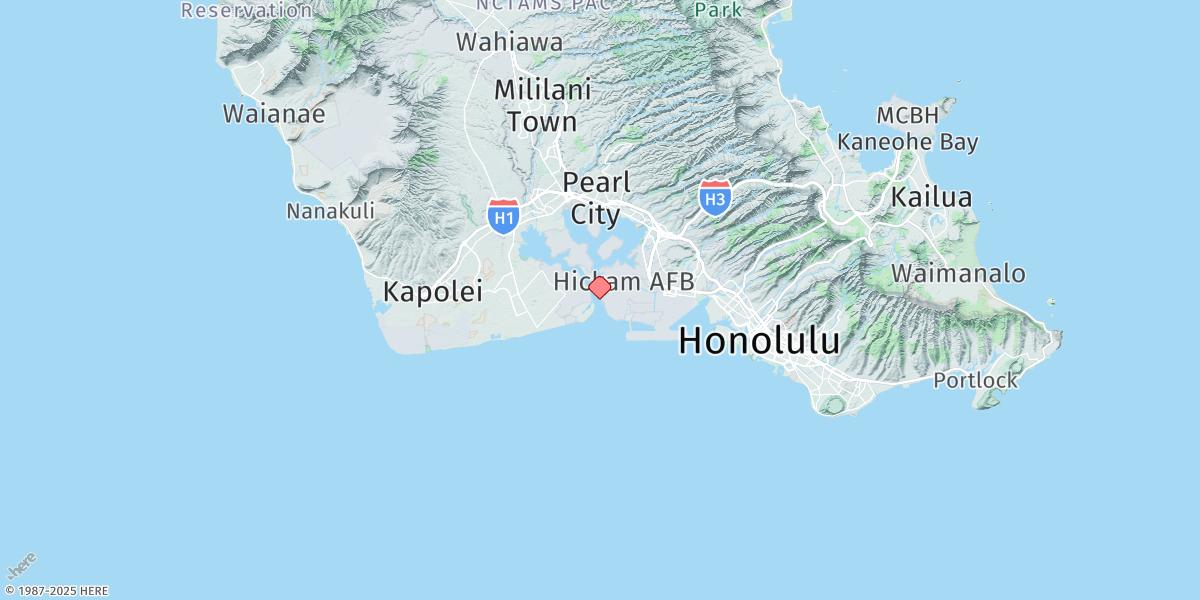 Map of Pearl Harbor Entrance, Bishop Point