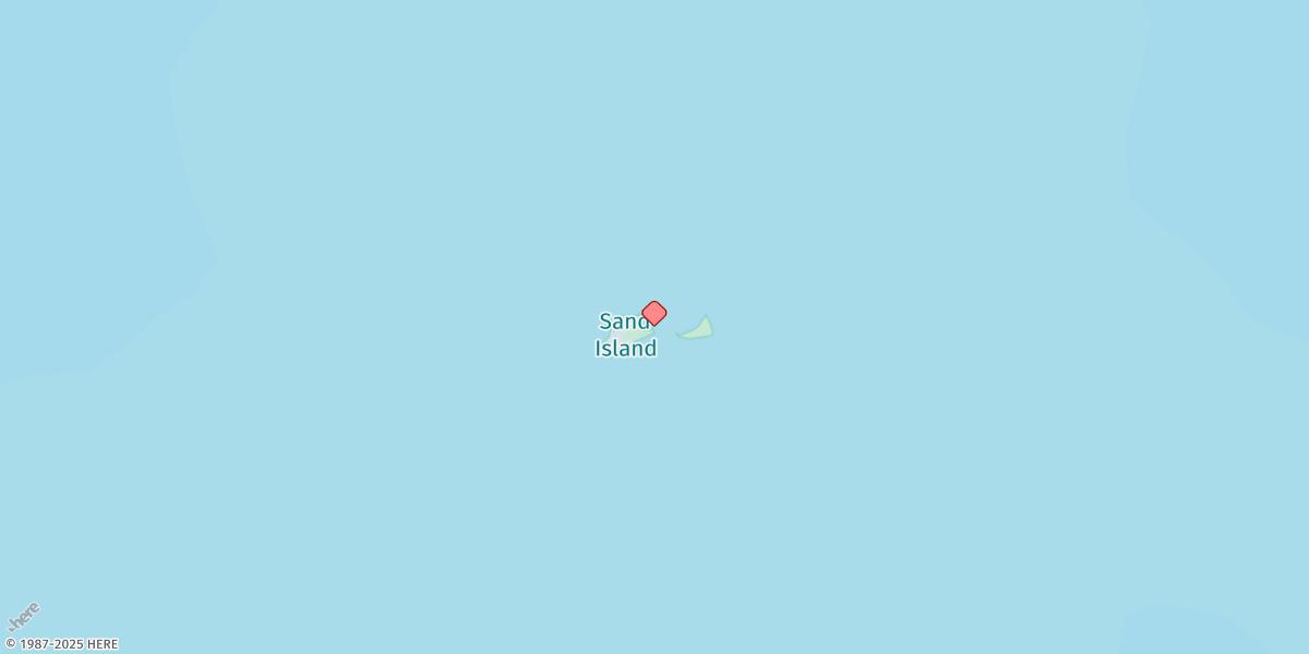 Map of Sand Island, Midway Islands