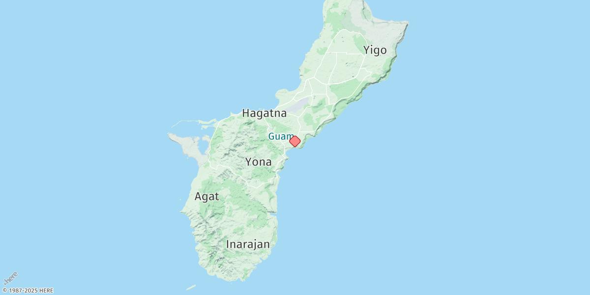 Map of Pago Bay, Guam