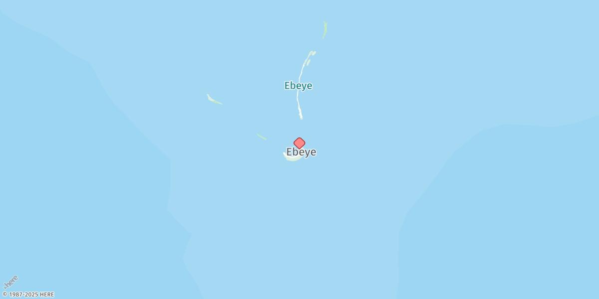 Map of Kwajalein Atoll (Kwajalein I.)