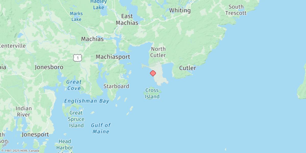 Map of Cutler, Naval Radio Station