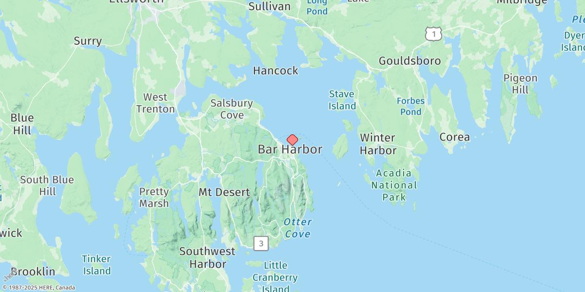 Map of Bar Harbor