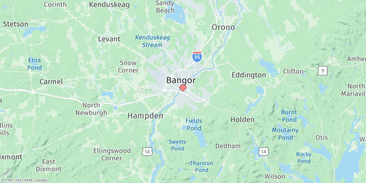 Map of Bangor