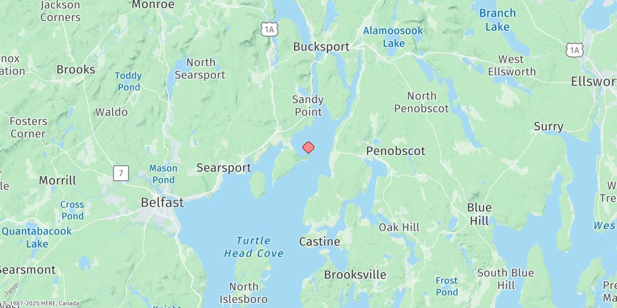 Map of Fort Point, Penobscot River