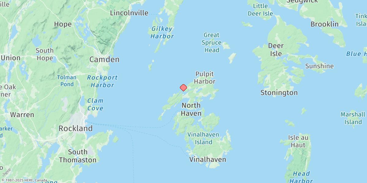 Map of Pulpit Harbor, North Haven Island
