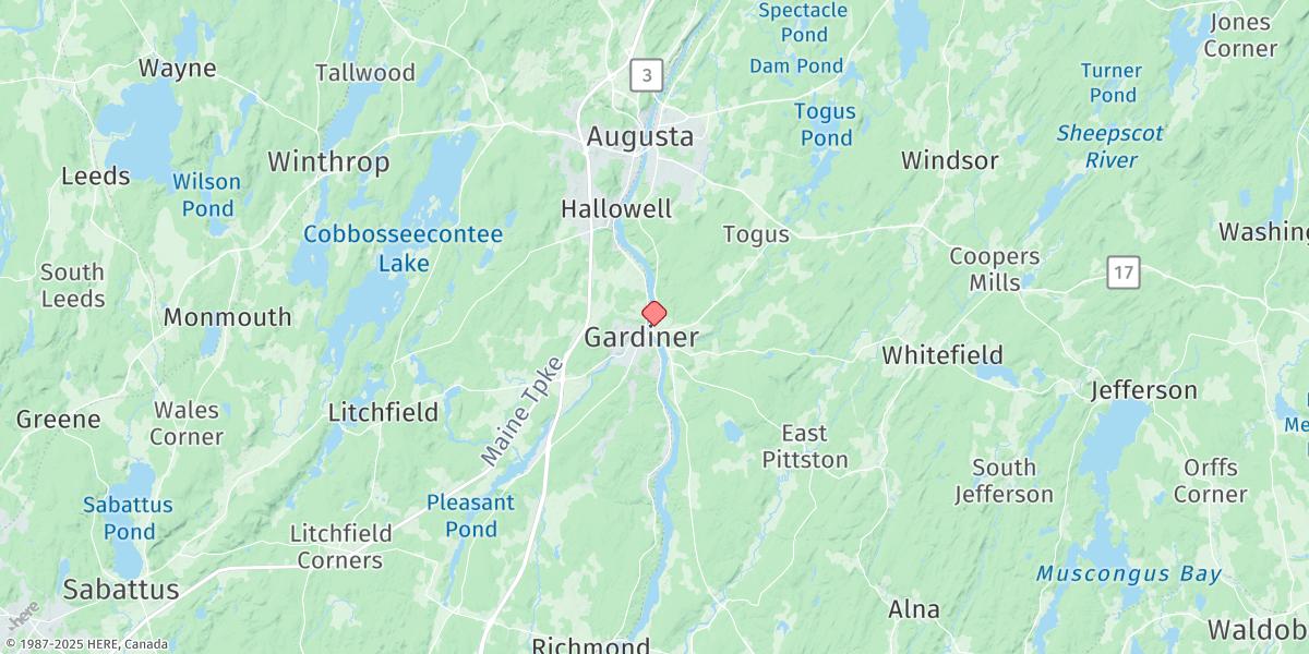 Map of Gardiner
