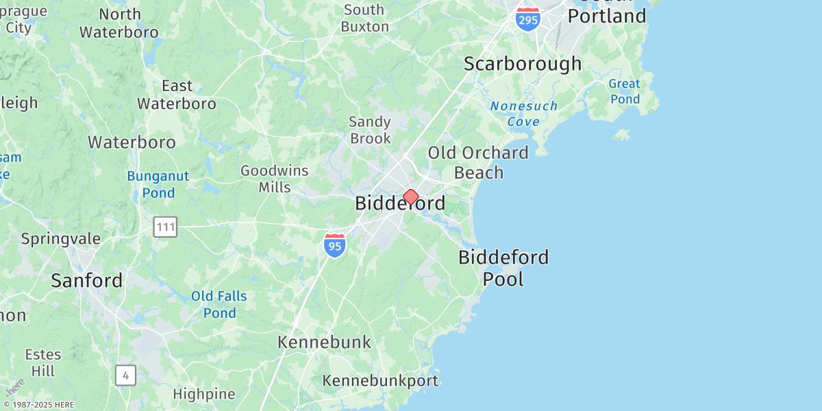 Map of Biddeford, Saco River