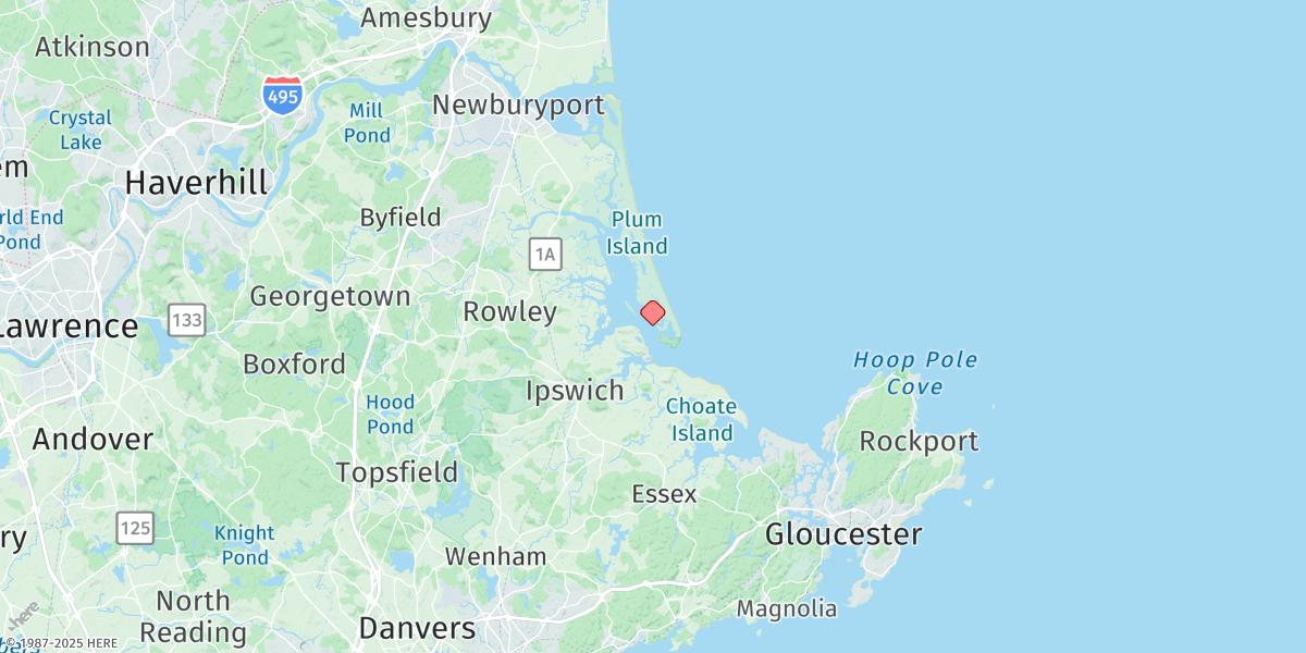 Map of Plum Island Sound (South End)