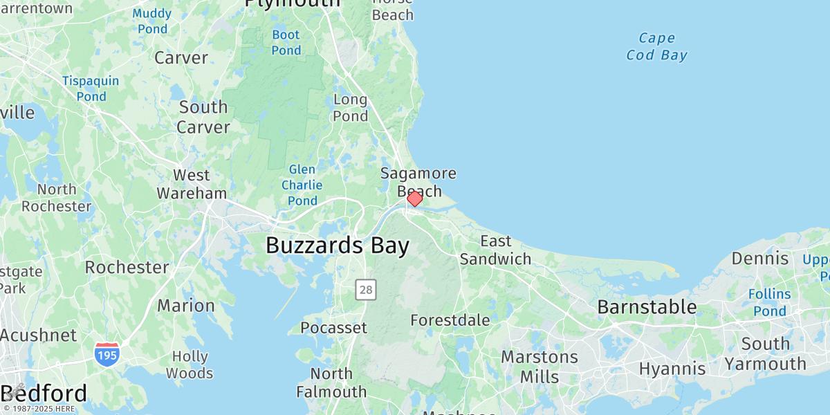 Map of Cape Cod Canal, Sagamore