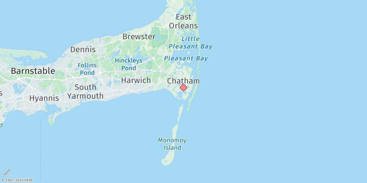 Map of Chatham, Stage Harbor