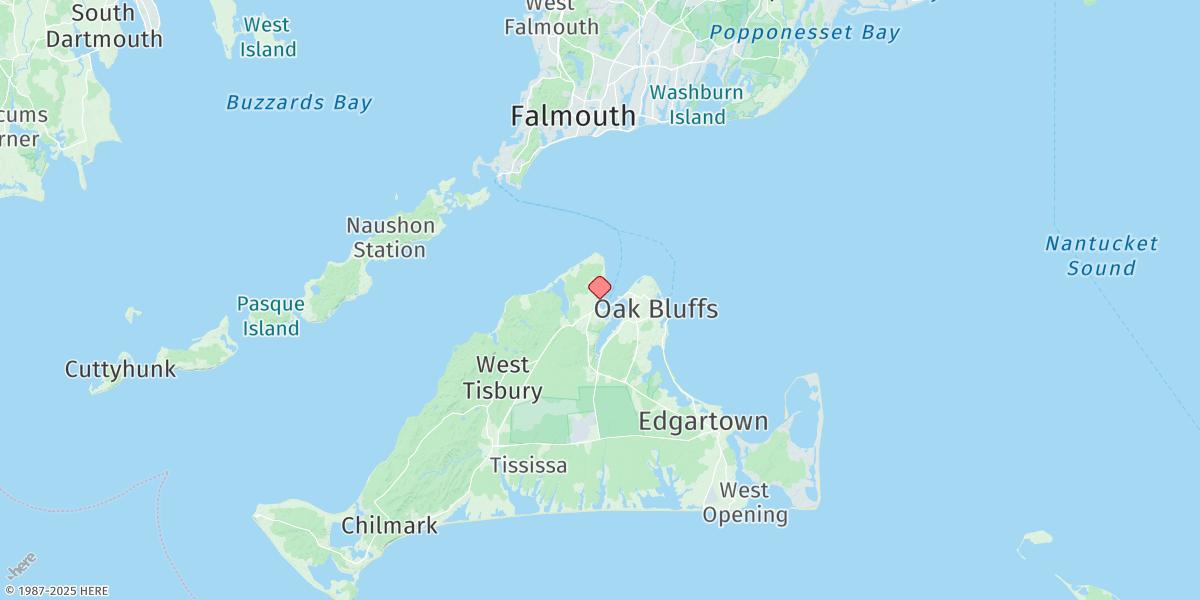 Map of Vineyard Haven, Vineyard Hvn Hbr