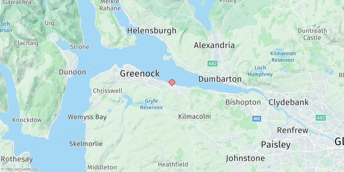 Map of Port Glasgow