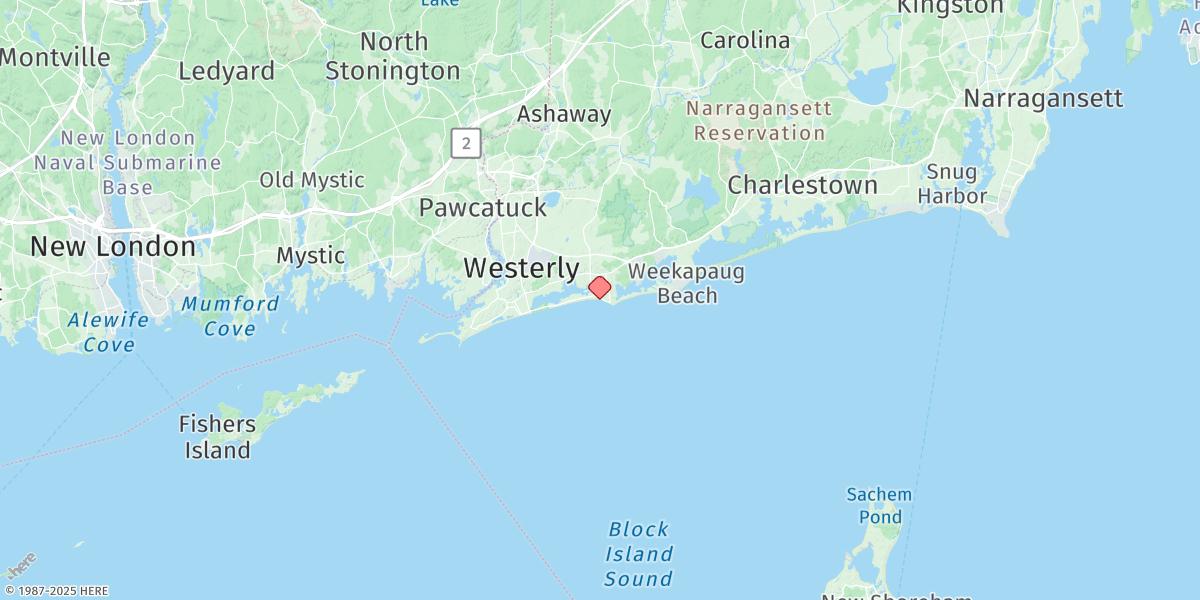 Map of Weekapaug Point, Block Island Sound