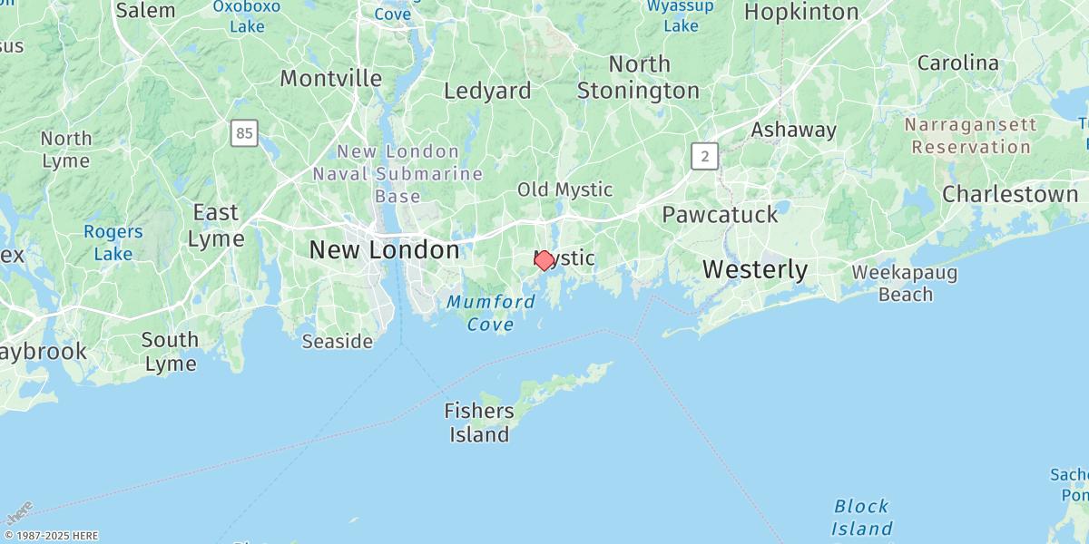Map of West Mystic, Mystic River
