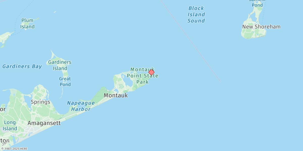 Map of Montauk Point Light, Long Island Sound