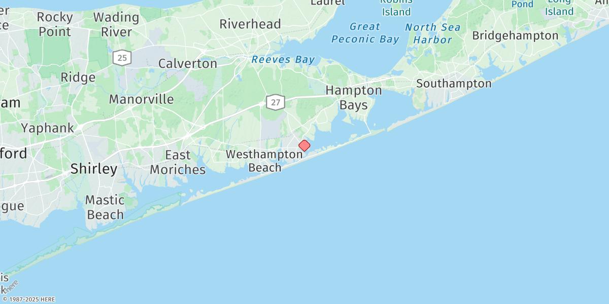 Map of Shinnecock Yacht Club, Penniman Creek