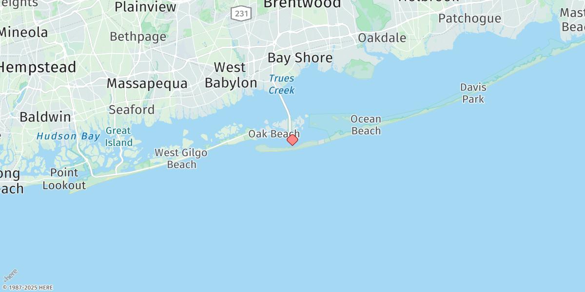 Map of Fire Island Coast Guard Station