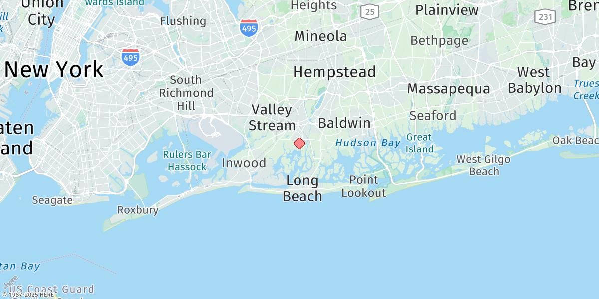 Map of Bay Park, Hewlett Bay