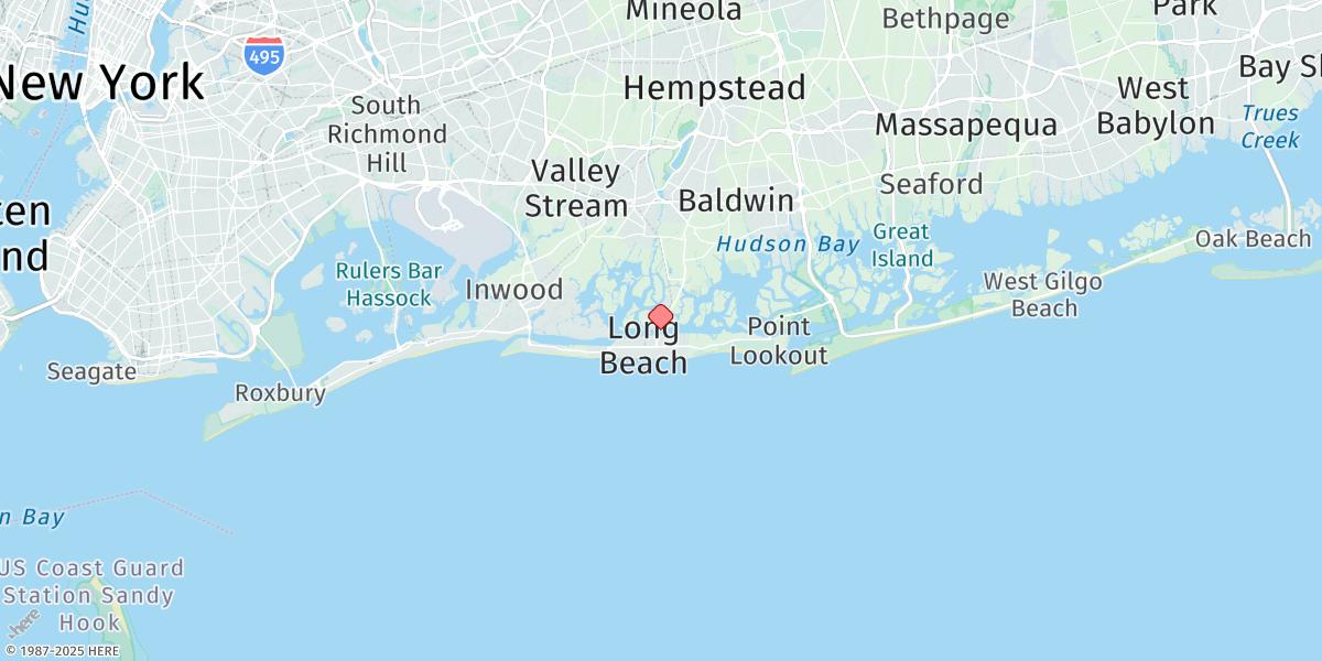 Map of Long Beach, Bridgewater Yacht Club