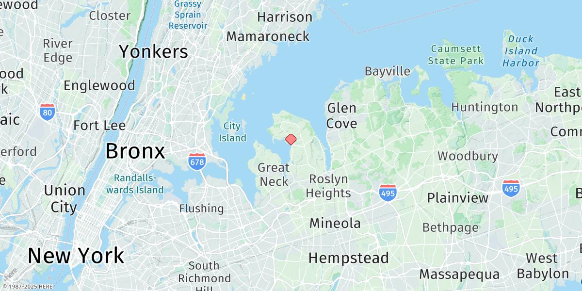 Map of Port Washington, Manhasset Bay