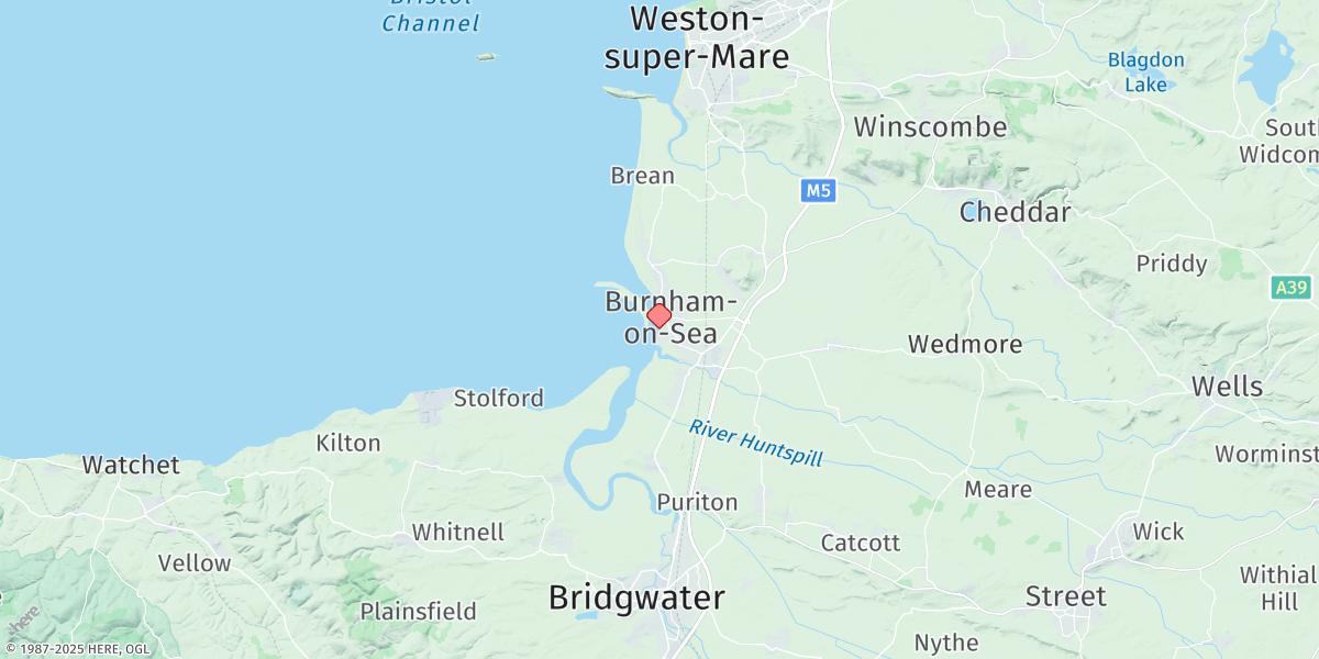 Map of Burnham-on-sea