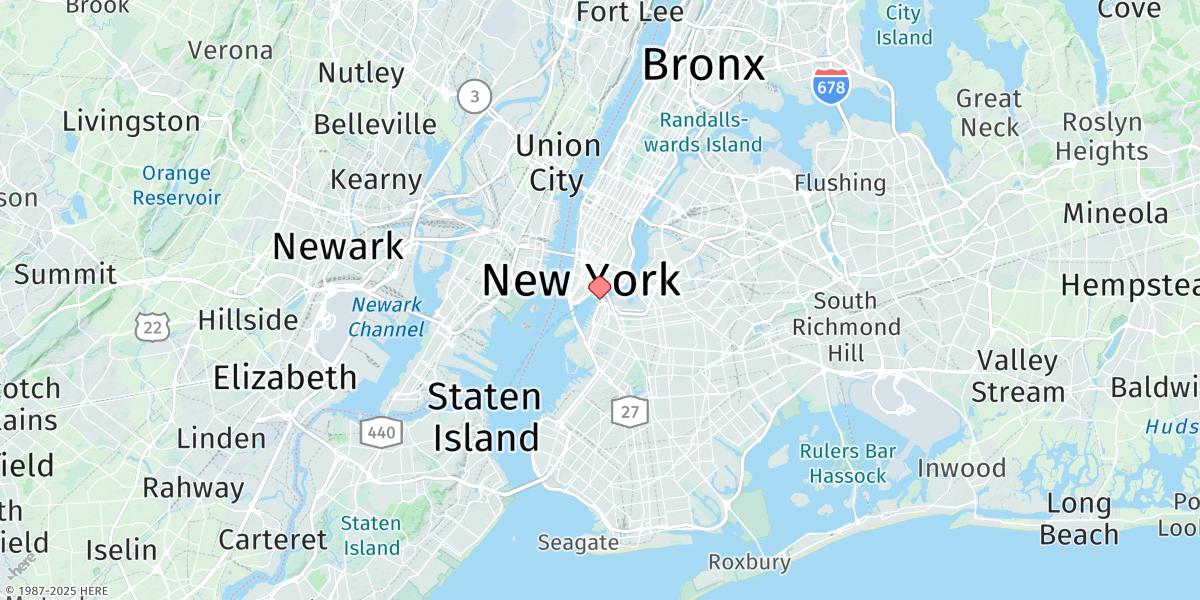 Map of Brooklyn Bridge