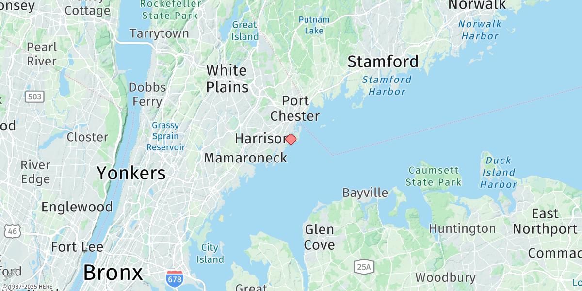 Map of Rye Beach