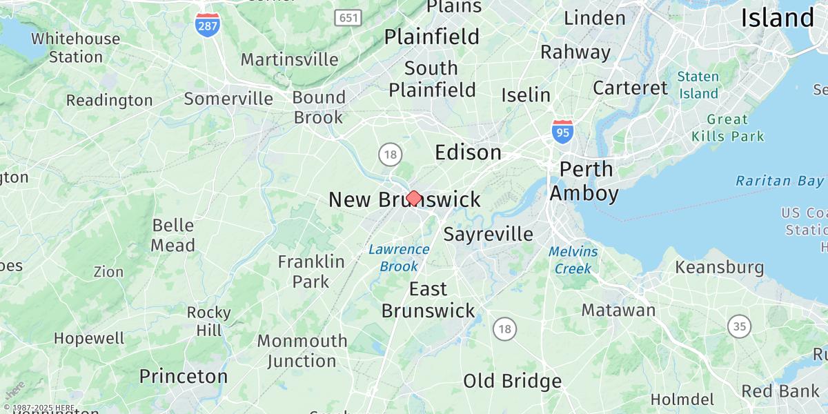 Map of New Brunswick