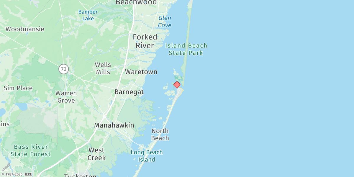 Map of Barnegat Inlet, Uscg Station