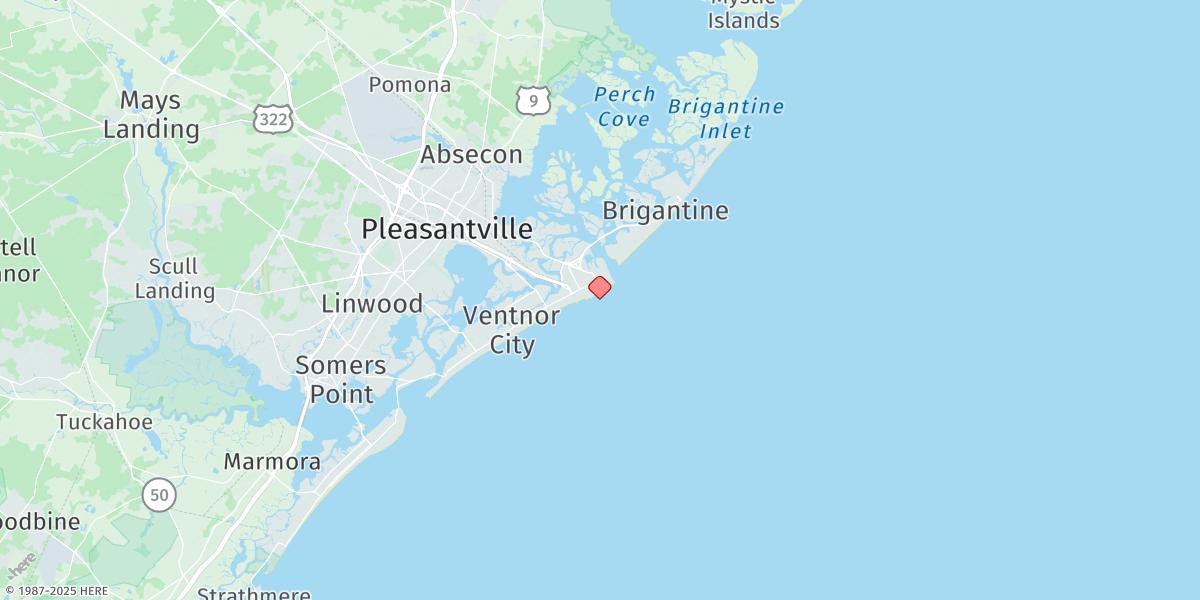 Map of Atlantic City, Ocean