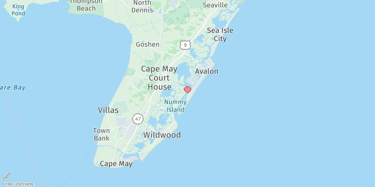 Map of Stone Harbor, Great Channel