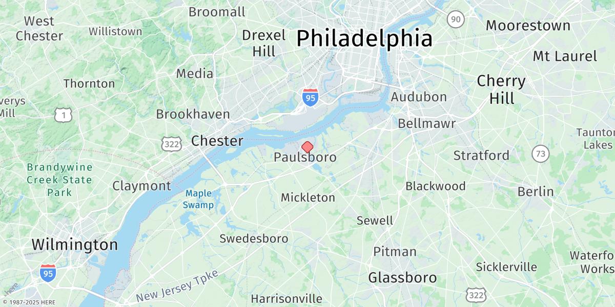 Map of Paulsboro, Mantua Creek, N.j.
