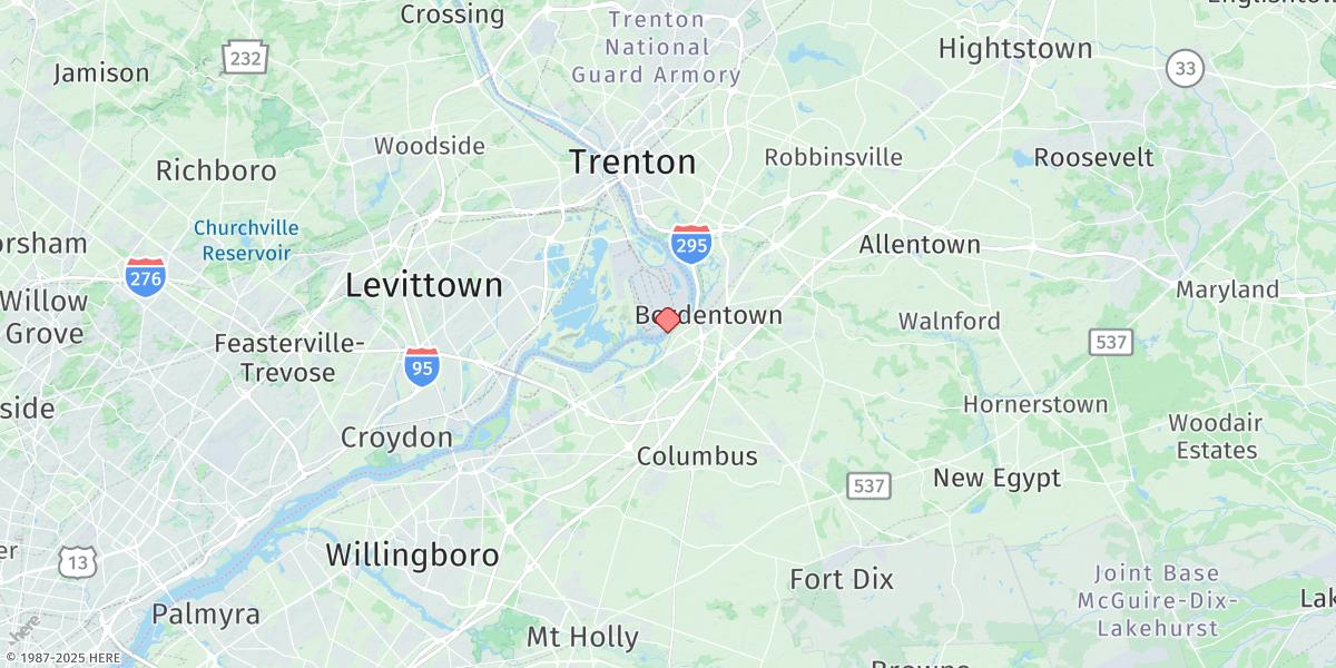Map of Fieldsboro, N.j.