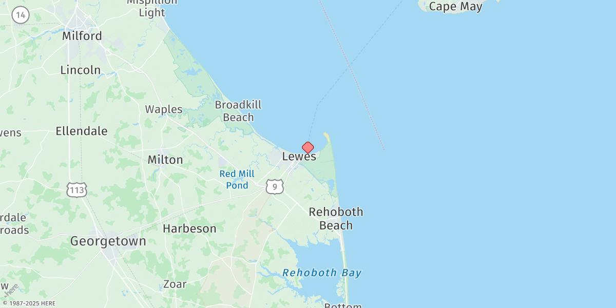 Map of Lewes (Breakwater Harbor)