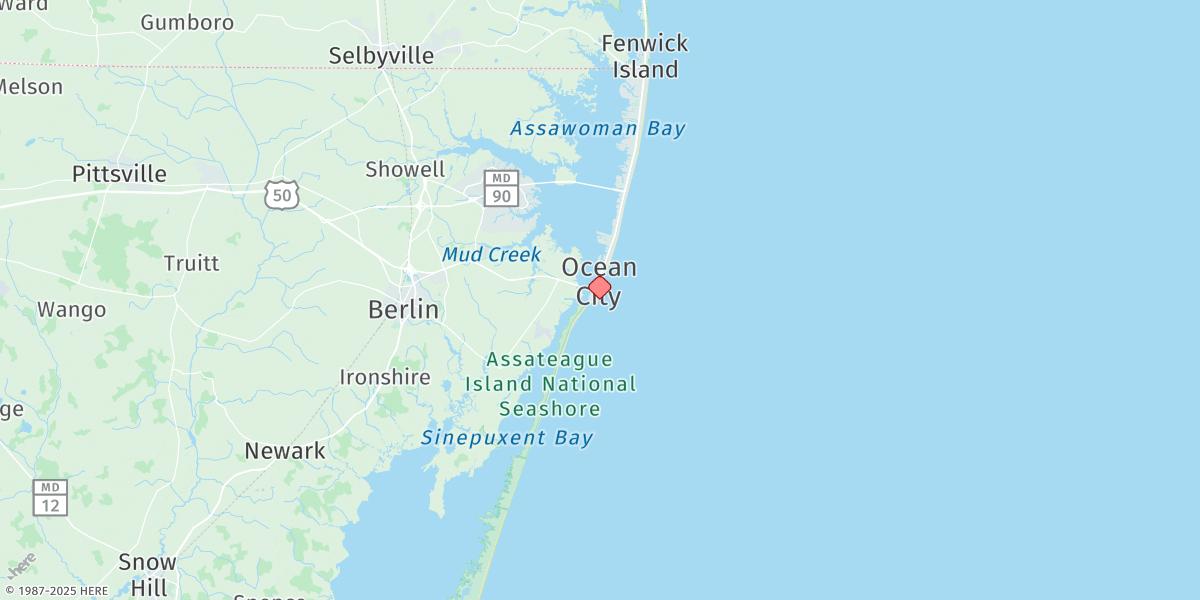 Map of Ocean City (Fishing Pier)