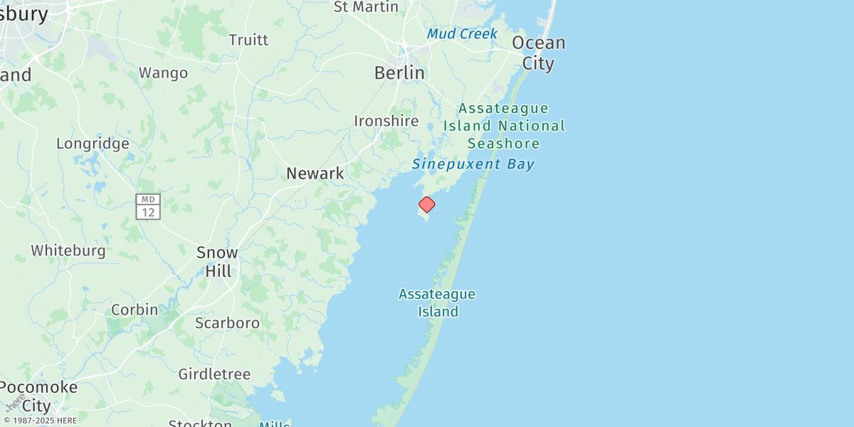 Map of South Point, Sinepuxent Neck