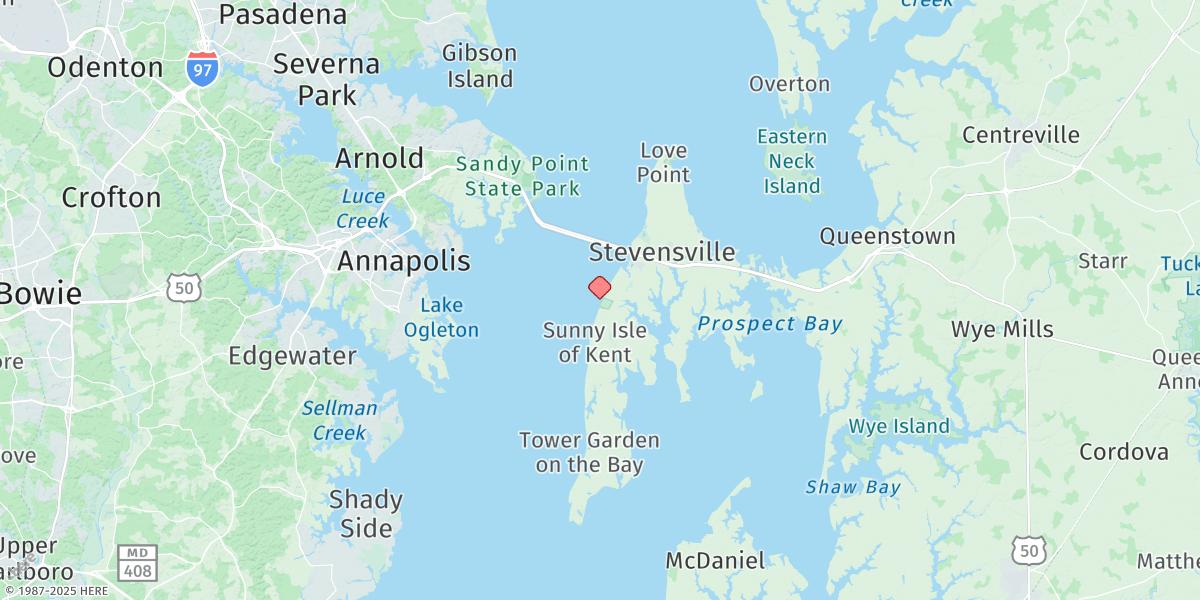 Map of Matapeake, Kent Island