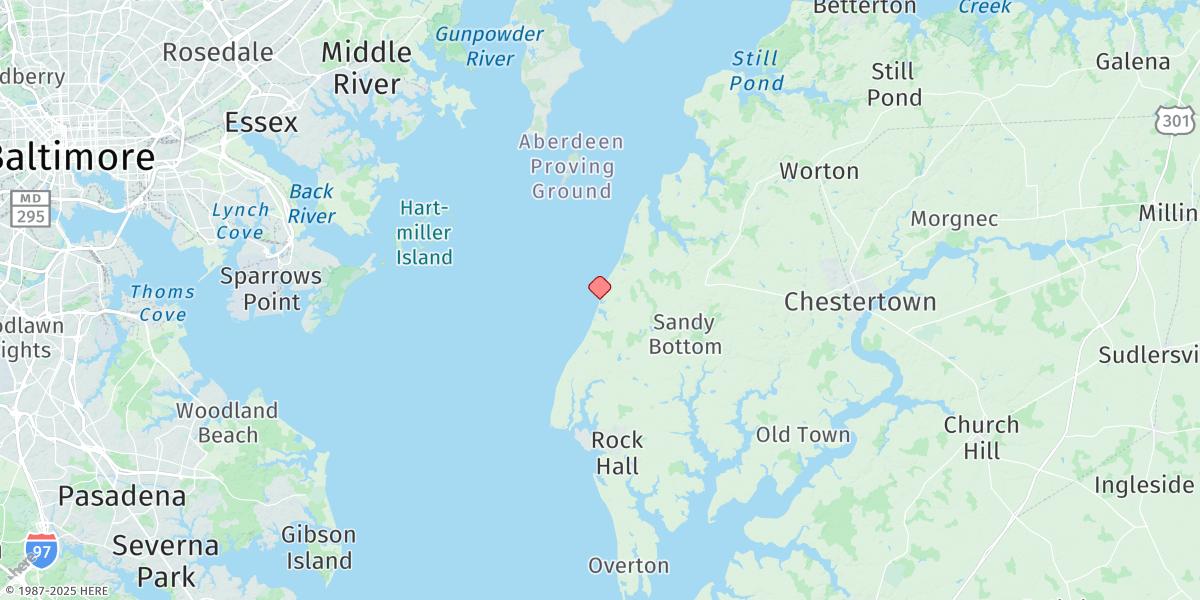 Map of Tolchester Beach